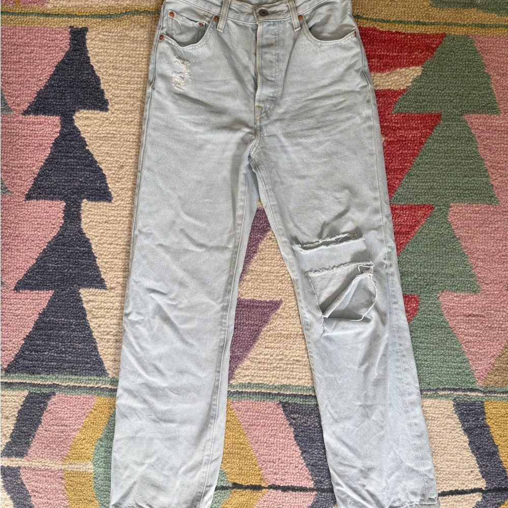 Levi’s Ripped Ribcage Straight Ankle, light wash - Picture 3 of 8